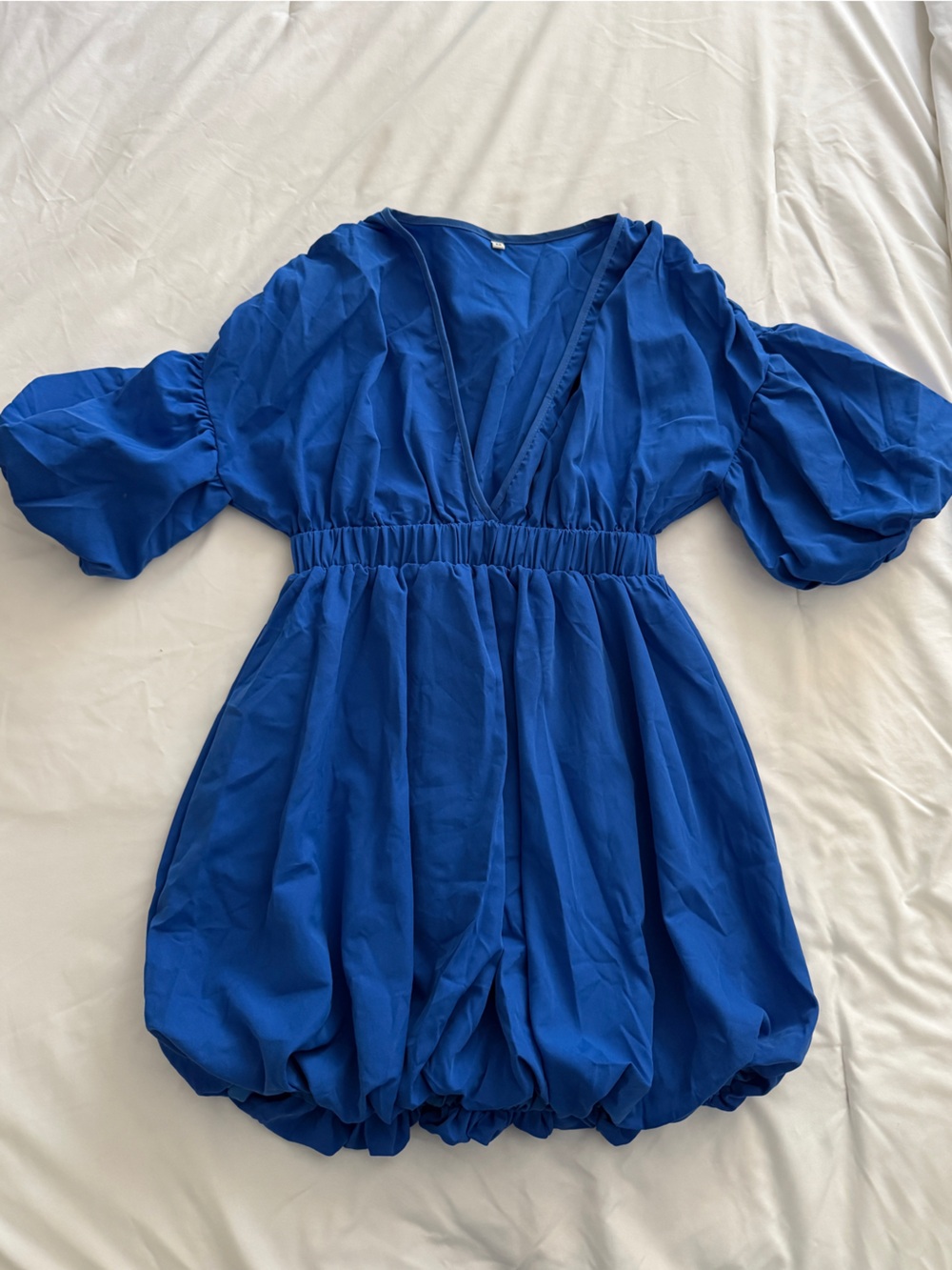 Royal Blue Mini Bubble Dress